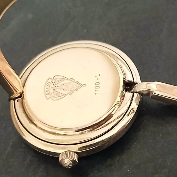 Gucci Vintage Bangle Watch w/ 12 Interchangeable Bezels - Picture 8 of 12
